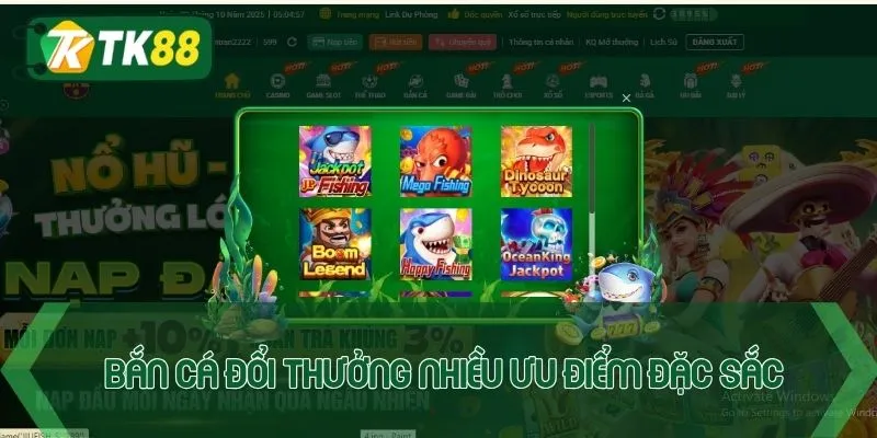 Bắn cá đổi thưởng nhiều ưu điểm đặc sắc, được công nhận