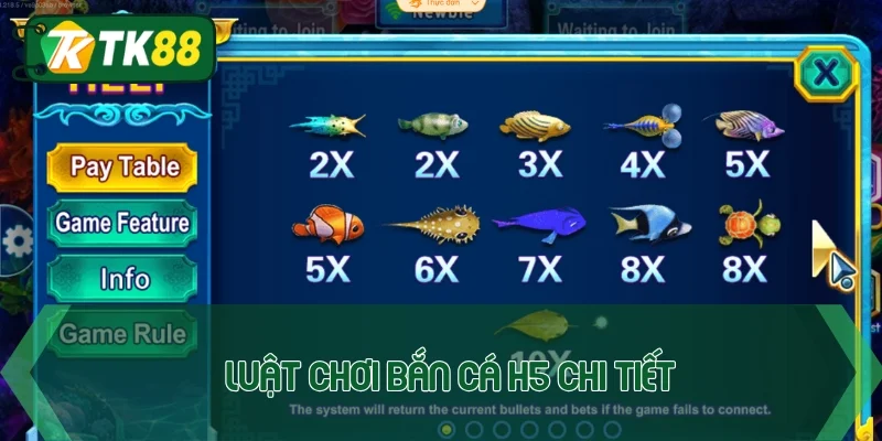Bắn cá H5 có luật chơi dễ hiểu, đơn giản
