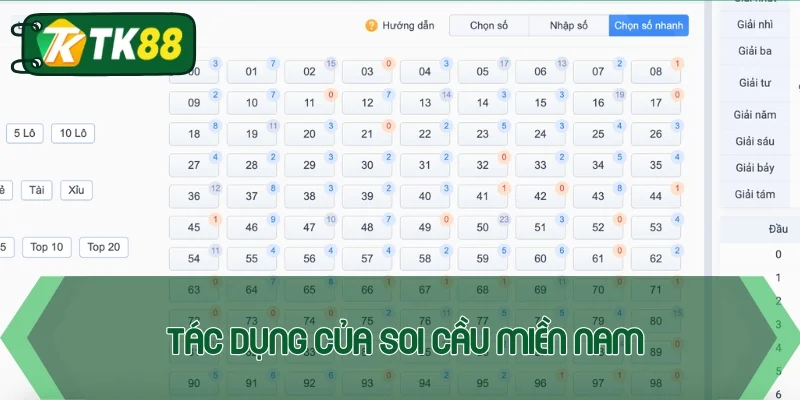 Soi cầu miền Nam có nhiều tác dụng hữu ích