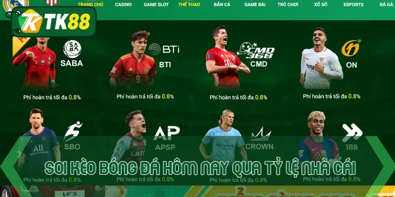 Soi kèo bóng đá hôm nay dựa vào tỷ lệ nhà cái