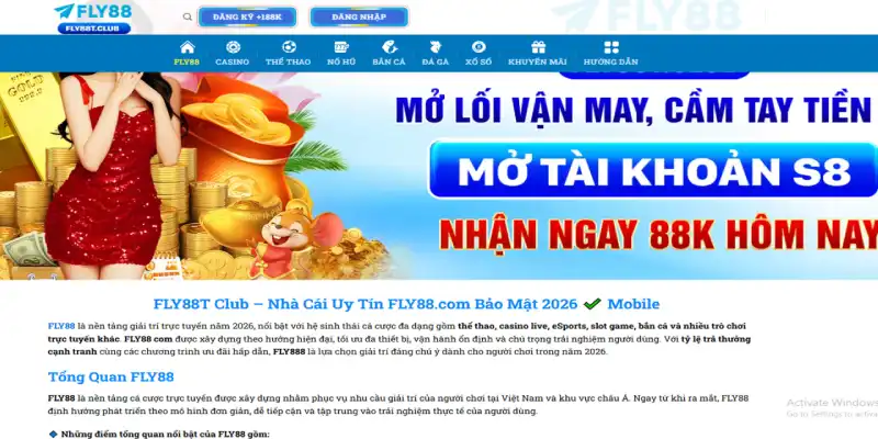 Tổng quan nhà cái cá cược trực tuyến FLY88